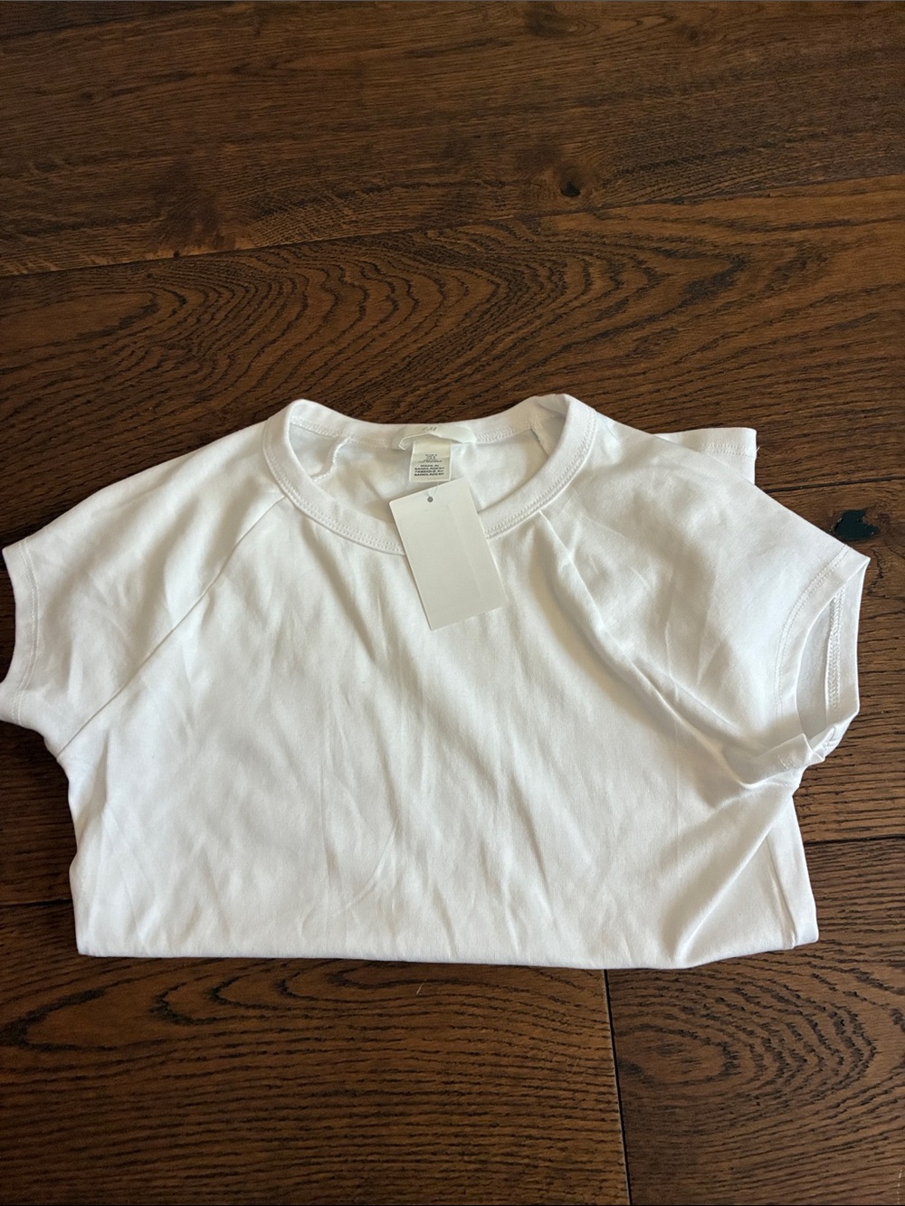H&M White Short Sleeve Crewneck Tee with Tag